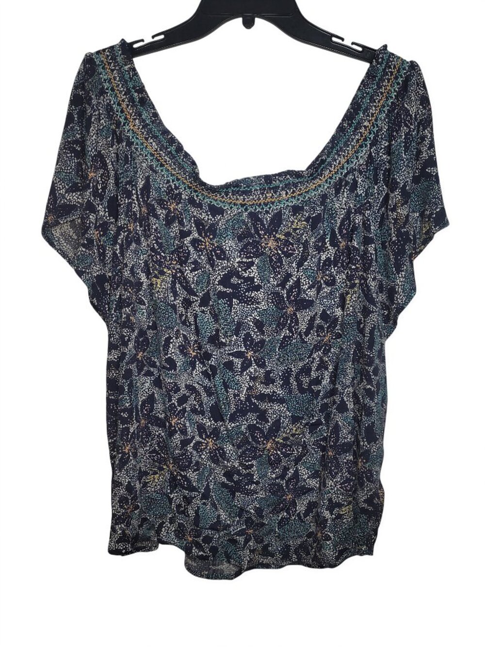 Maurice 1XL Floral Short Sleeve Top